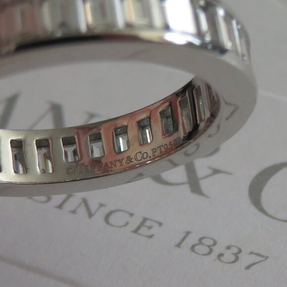 Tiffany & Co Platinum 2.56ct Baguette Diamond Eternity Band - Picture 15 of 16